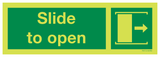 SLIDE TO OPEN ARROW RIGHT