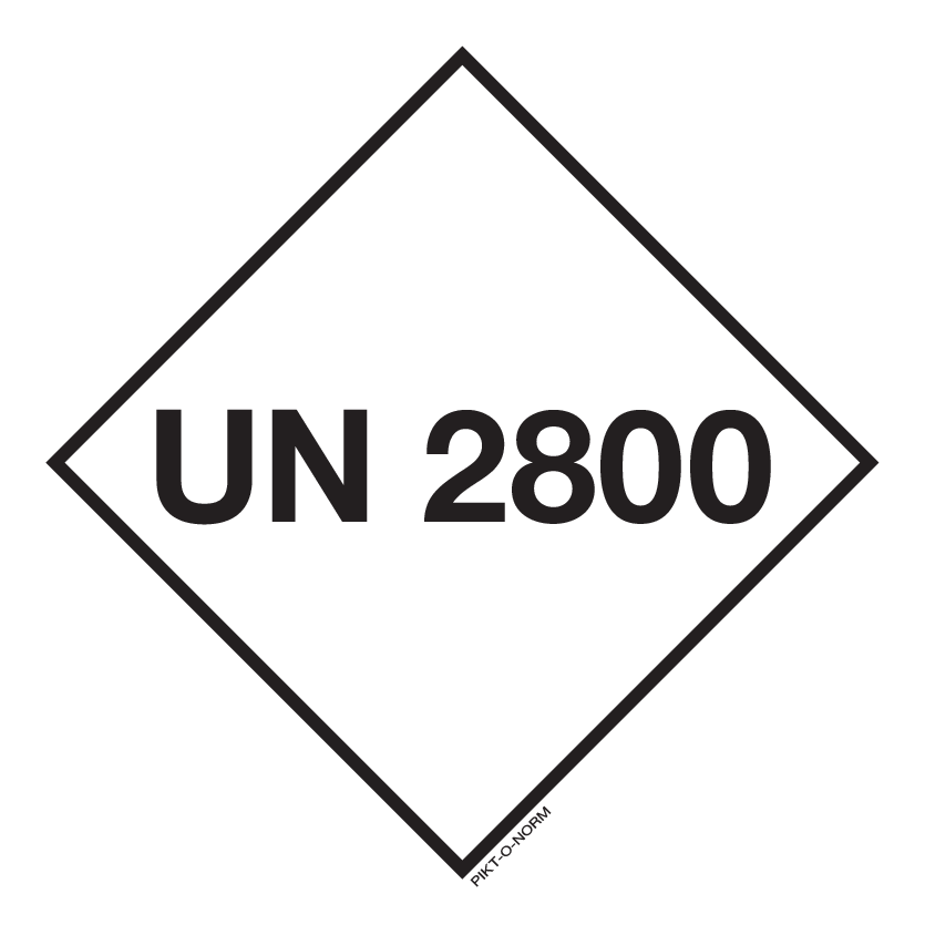 UN 2800. ADR CL.8. BATTERIES, MOUILLÉ...