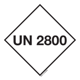 UN 2800. ADR CL.8. BATTERIES, MOUILLÉ...