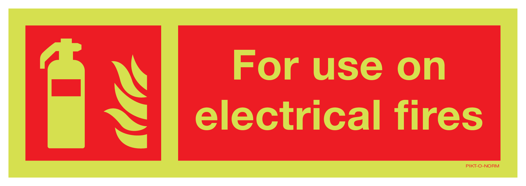 FOR USE ON ELECTRICAL FIRES