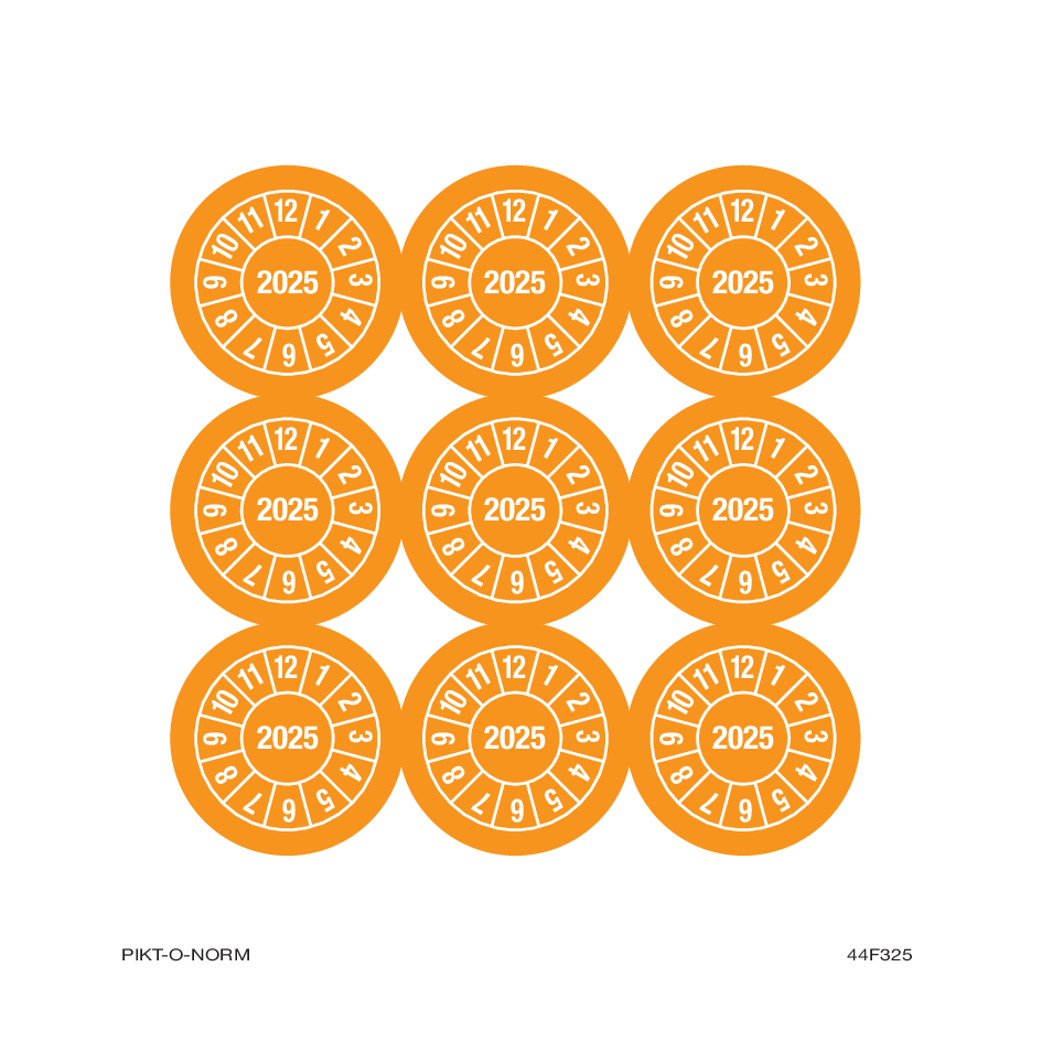 2025, PASTILLES CALENDRIER ORANGE