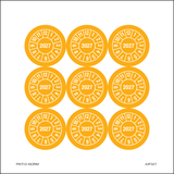 2027, PASTILLES CALENDRIER JAUNE