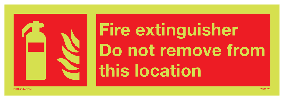 FIRE EXTINGUISHER. DO NOT REMOVE FROM...