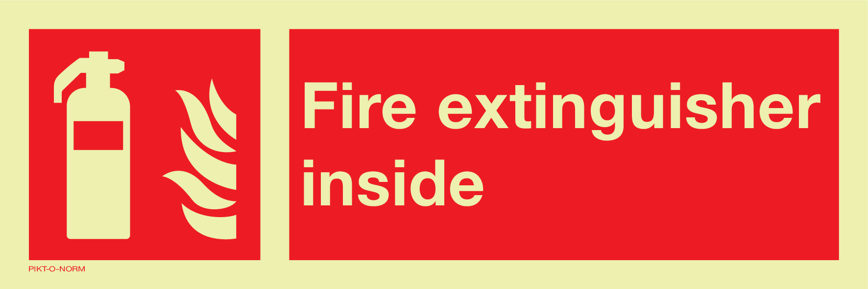 FIRE EXTINGUISHER INSIDE