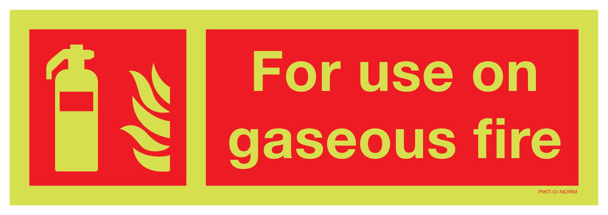 FOR USE ON GASEOUS FIRES