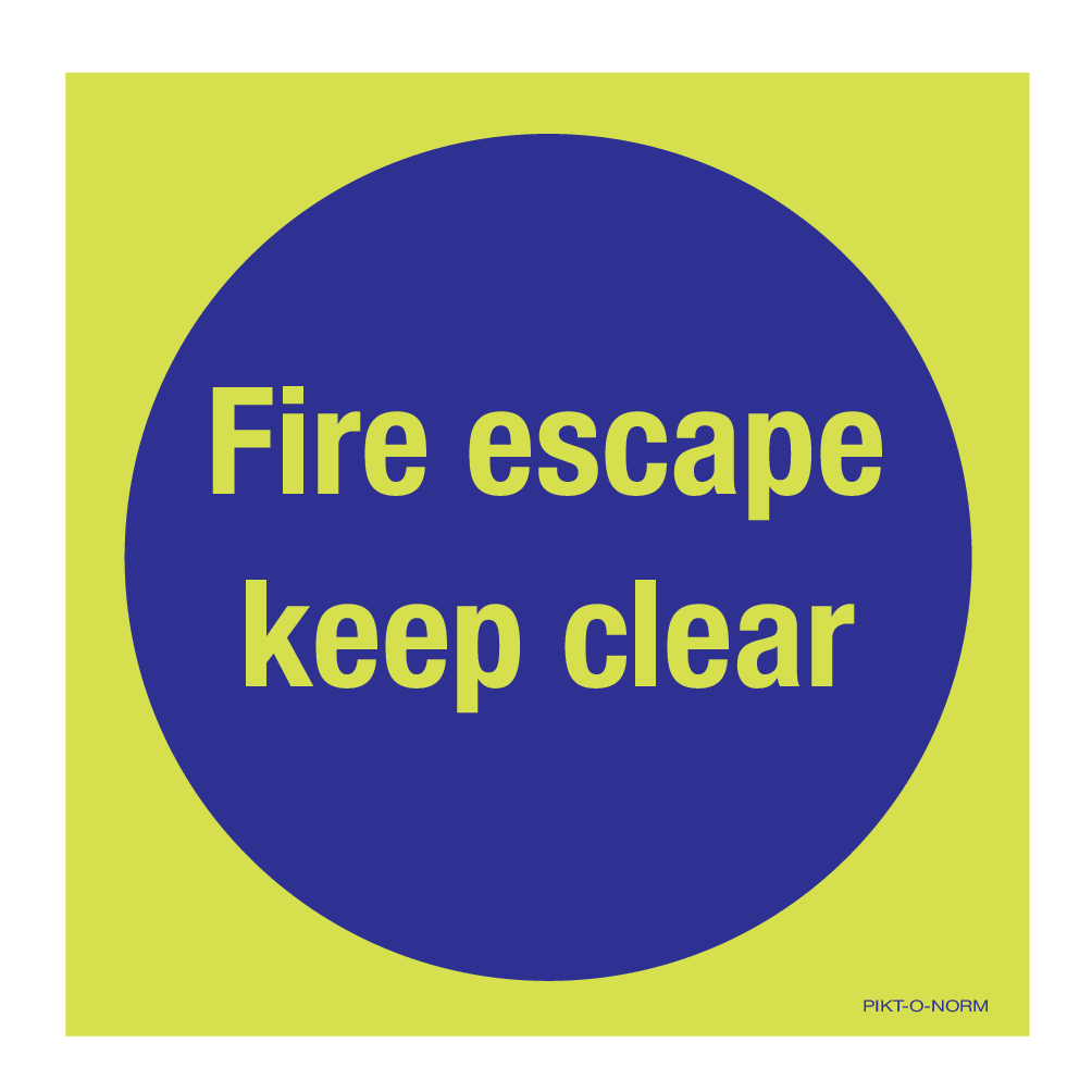 FIRE ESCAPE KEEP CLEAR