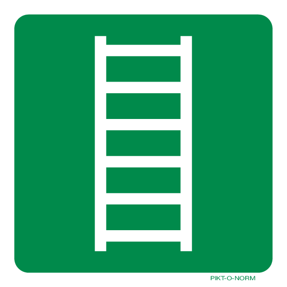 VLUCHTLADDER ISO7010-E059