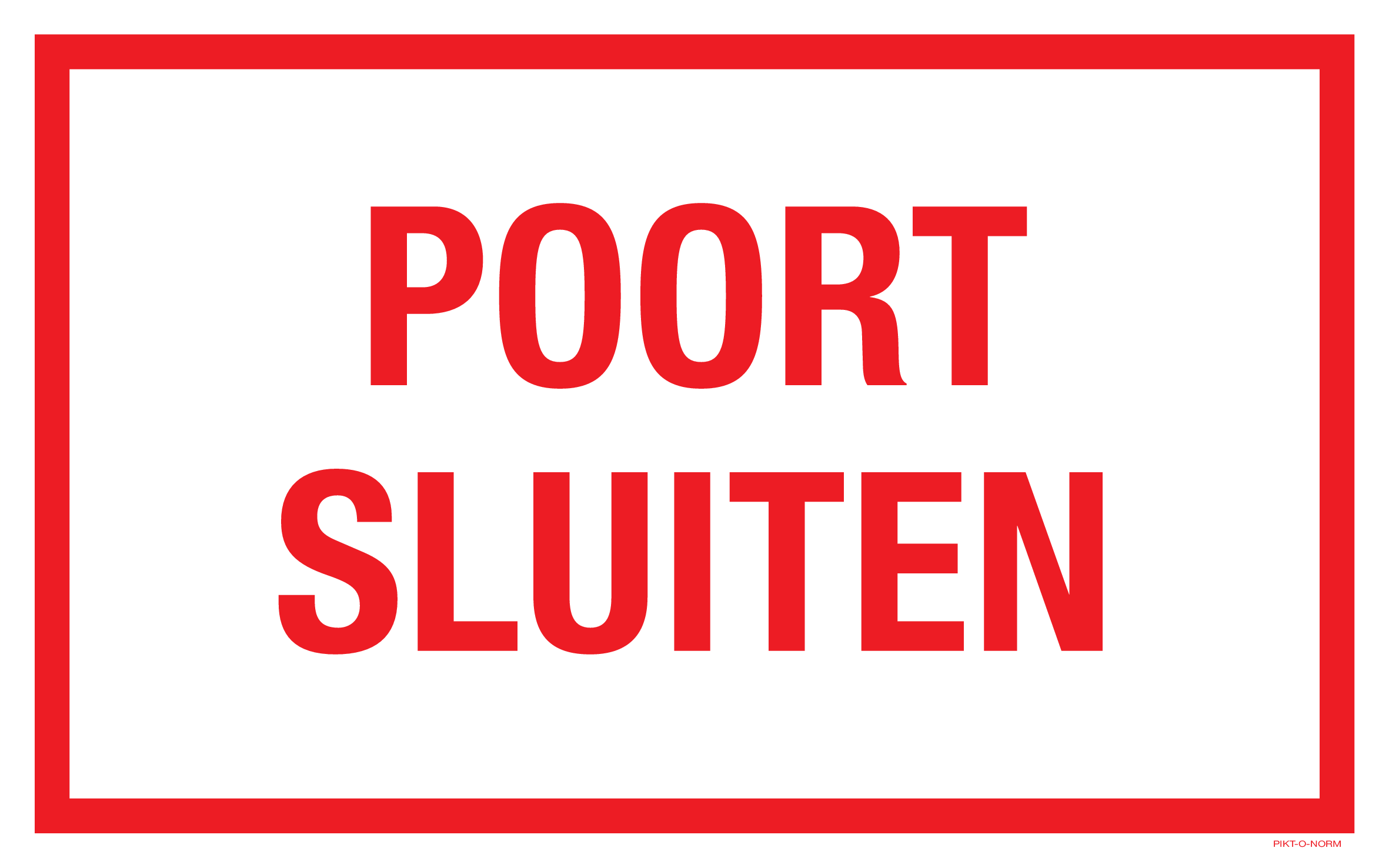 POORT SLUITEN