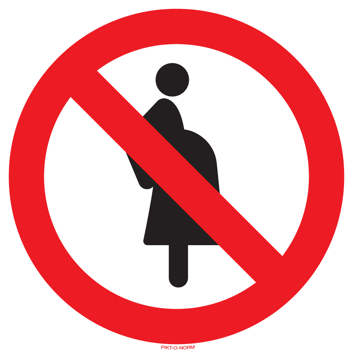 ZWANGERE VROUWEN VERBODEN