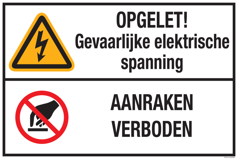 OPGELET! GEVAARLIJKE ELEKTRISCHE SPANN..