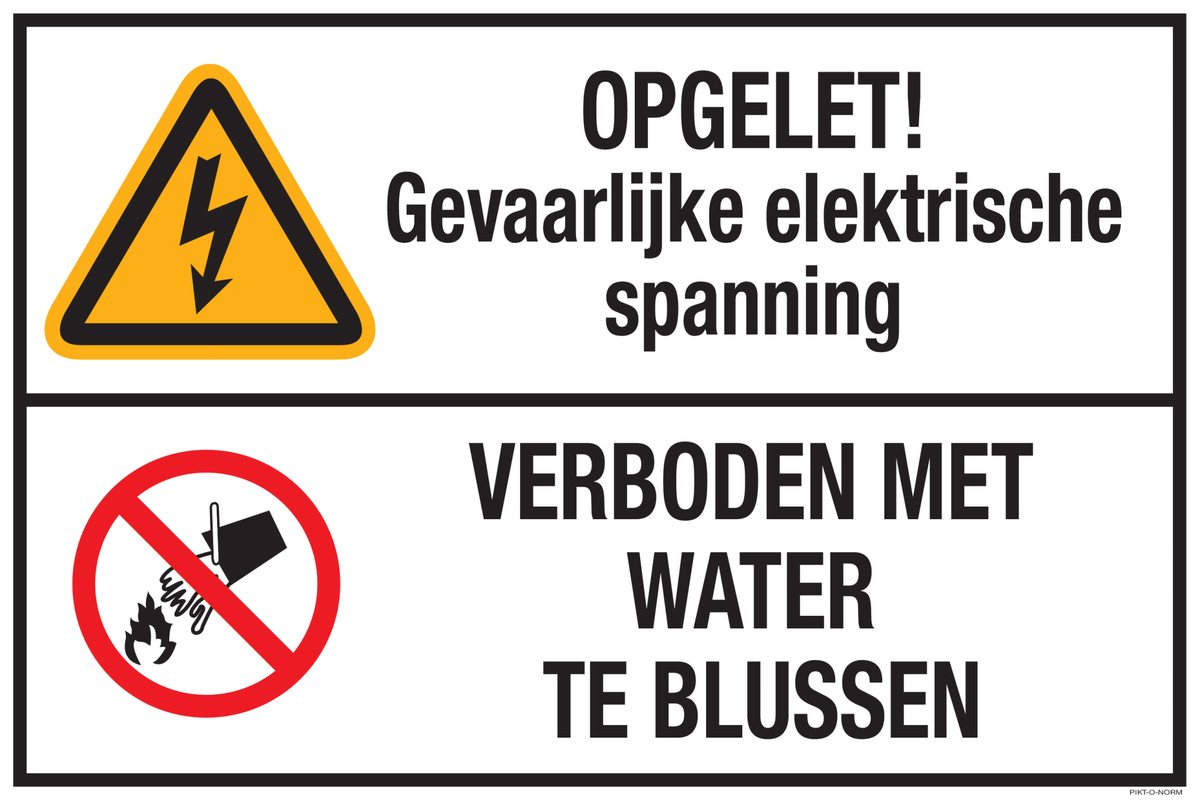 OPGELET! GEVAARLIJKE ELEKTRISCHE SPAN...