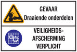 GEVAAR DRAAIENDE ONDERDELEN. VEILIGH...