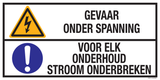 GEVAAR ONDER SPANNING. VOOR ELK ONDERH..