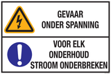 GEVAAR ONDER SPANNING. VOOR ELK ONDERH..