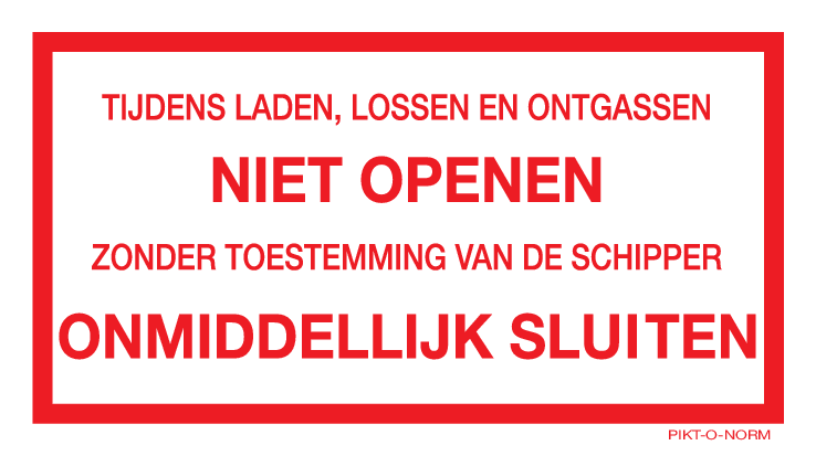 TIJDENS LADEN, LOSSEN EN ONTGASSEN...