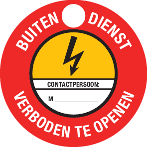 BUITEN DIENST, VERBODEN TE OPENEN