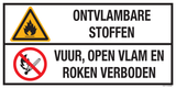 ONTVLAMBARE STOFFEN. VUUR, OPEN VLAM...