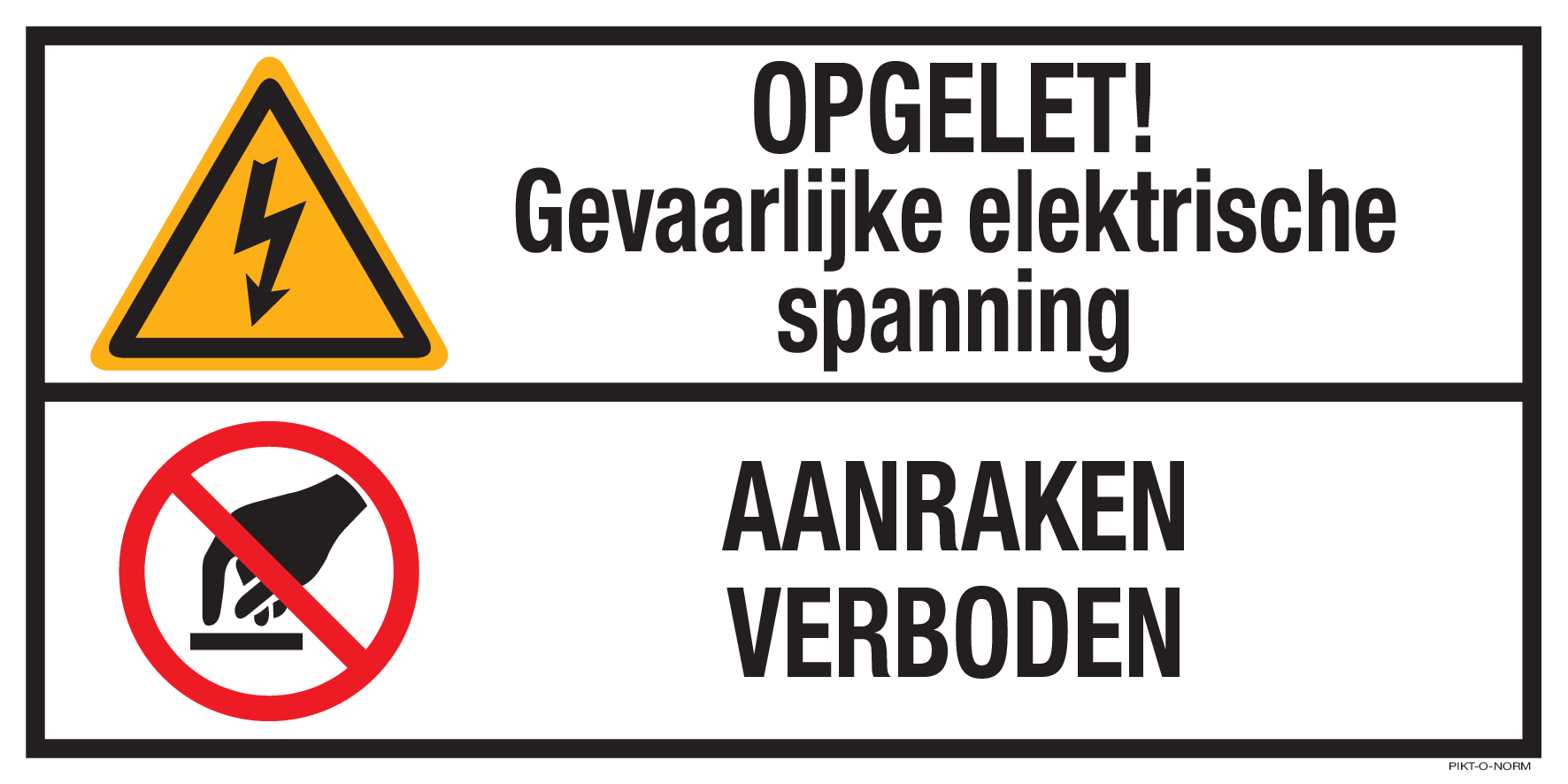 OPGELET! GEVAARLIJKE ELEKTRISCHE SPANN..