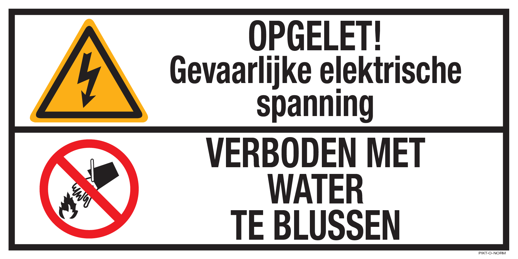 OPGELET! GEVAARLIJKE ELEKTRISCHE SPAN...