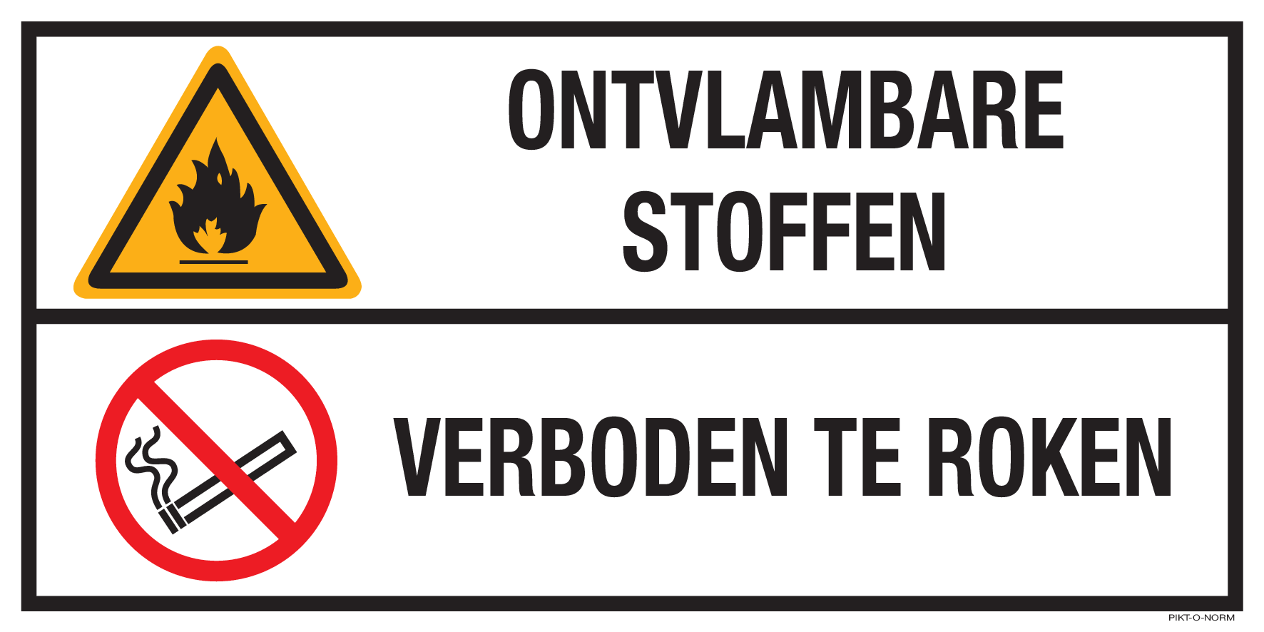 ONTVLAMBARE STOFFEN. VERBODEN TE ROKEN