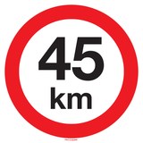 VITESSE LIMITÉE 45 KM
