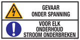 GEVAAR ONDER SPANNING. VOOR ELK ONDERH..