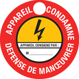 APPAREIL CONDAMNÉ, DÉFENSE DE MANOEUVRER