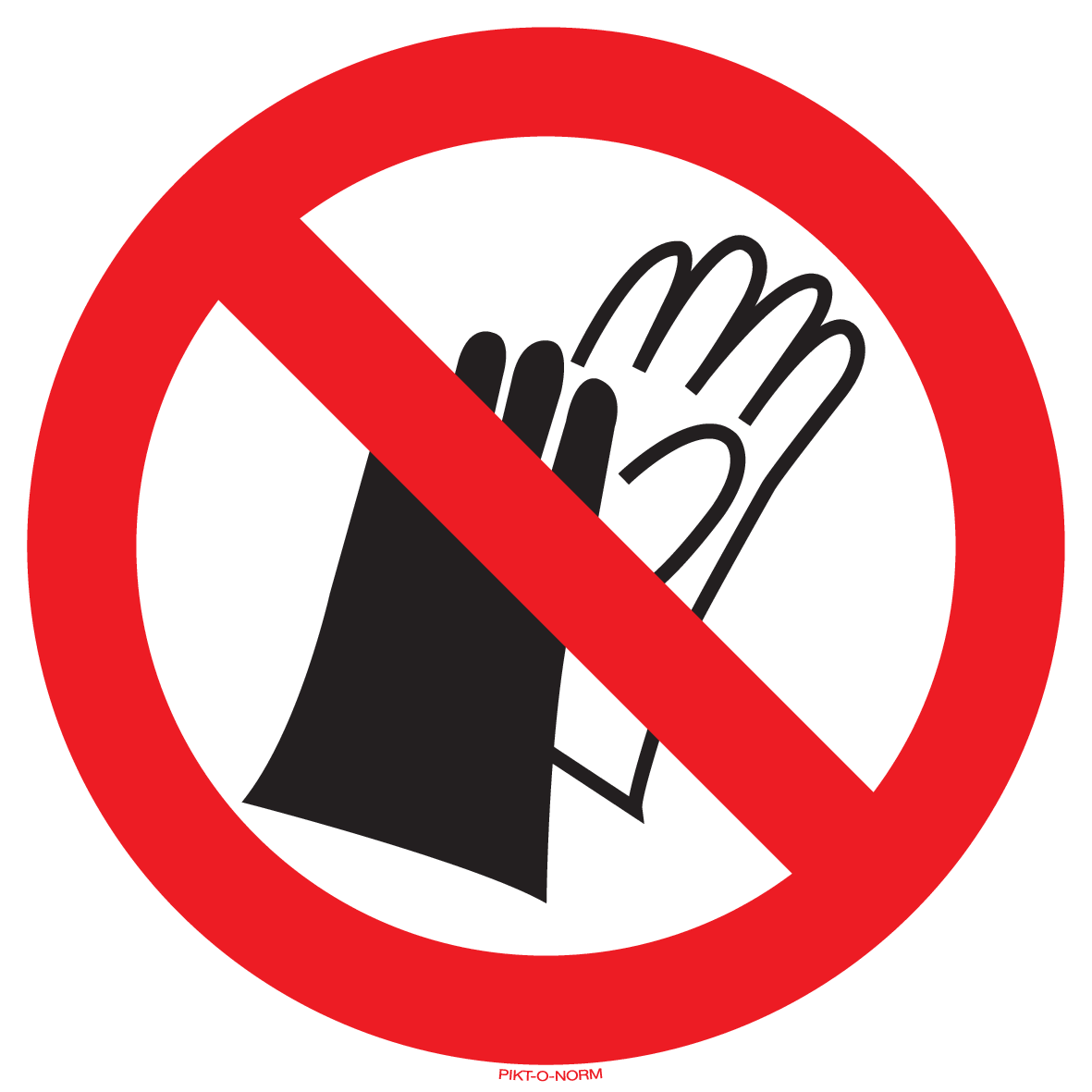 DRAGEN VAN HANDSCHOENEN  VERBODEN