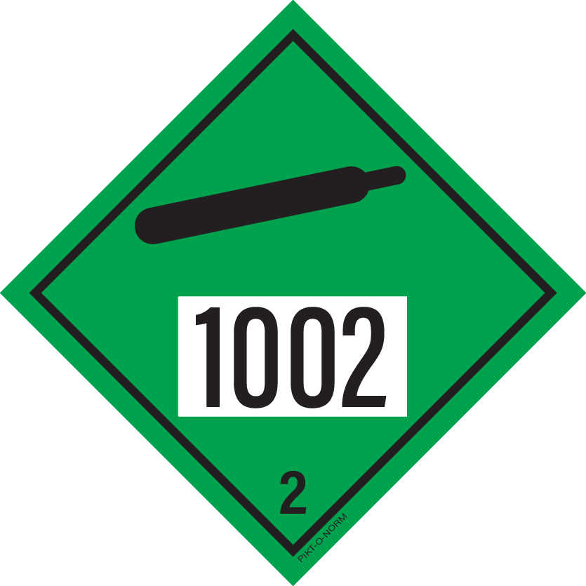 IMO 2.2. GAZ NON-INFLAMMABLES UN 1002