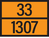PANNEAU ADR AVEC CODE DE DANGER 33/1307