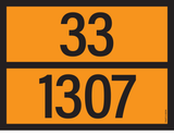 PANNEAU ADR AVEC CODE DE DANGER 33/1307
