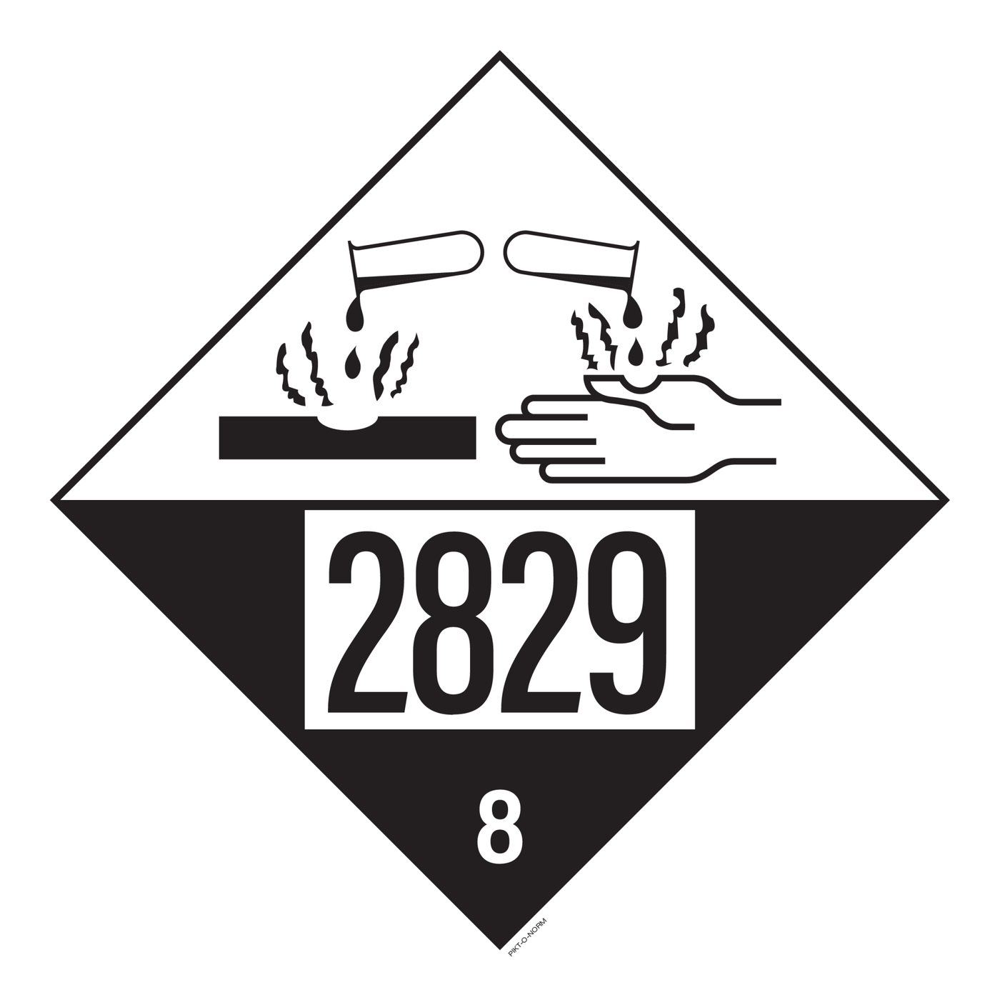 IMO 8.0 CORROSIEF MET UN 2829