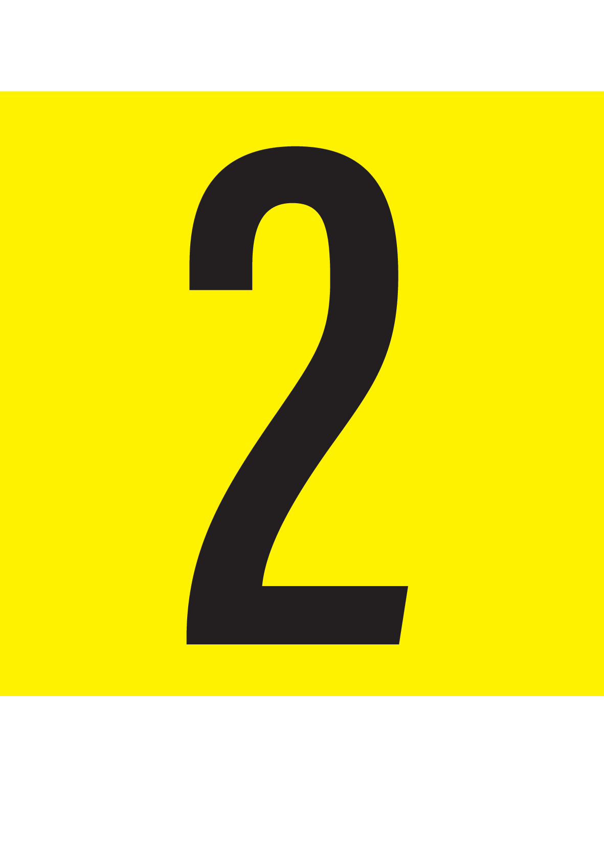 2, CIJFER OP MAGNEETFOLIE