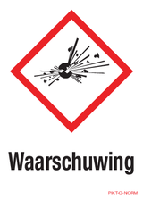WAARSCHUWING, MATIÈRES EXPLOSIVES