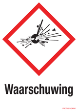WAARSCHUWING, MATIÈRES EXPLOSIVES