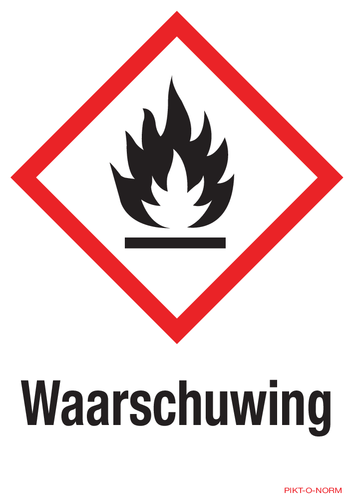 WAARSCHUWING, MATIÈRES INFLAMMABLES