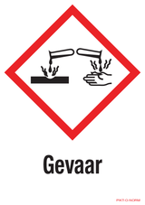 GEVAAR, MATIÈRES CORROSIVES