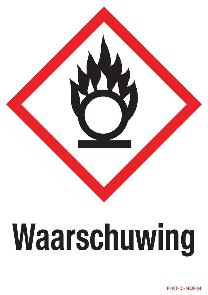 WAARSCHUWING, MATIÈRES COMBURANTES