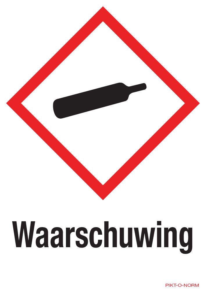 WAARSCHUWING, GAZ SOUS PRESSION