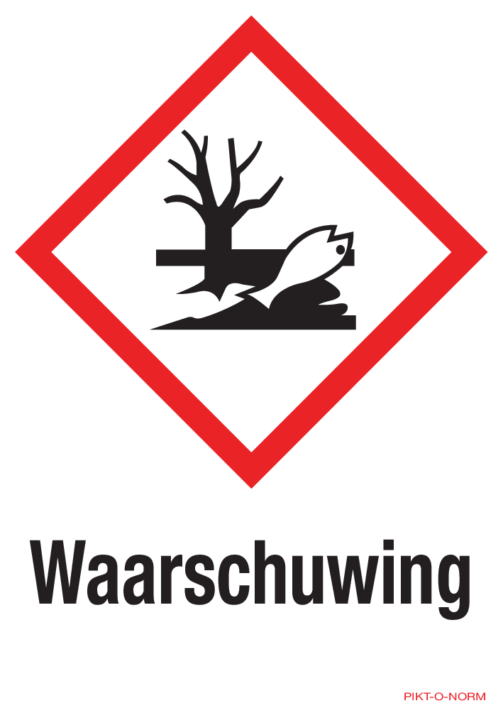 WAARSCHUWING,DANGER POURMILIEU AQUATIQUE
