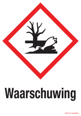 WAARSCHUWING,DANGER POURMILIEU AQUATIQUE