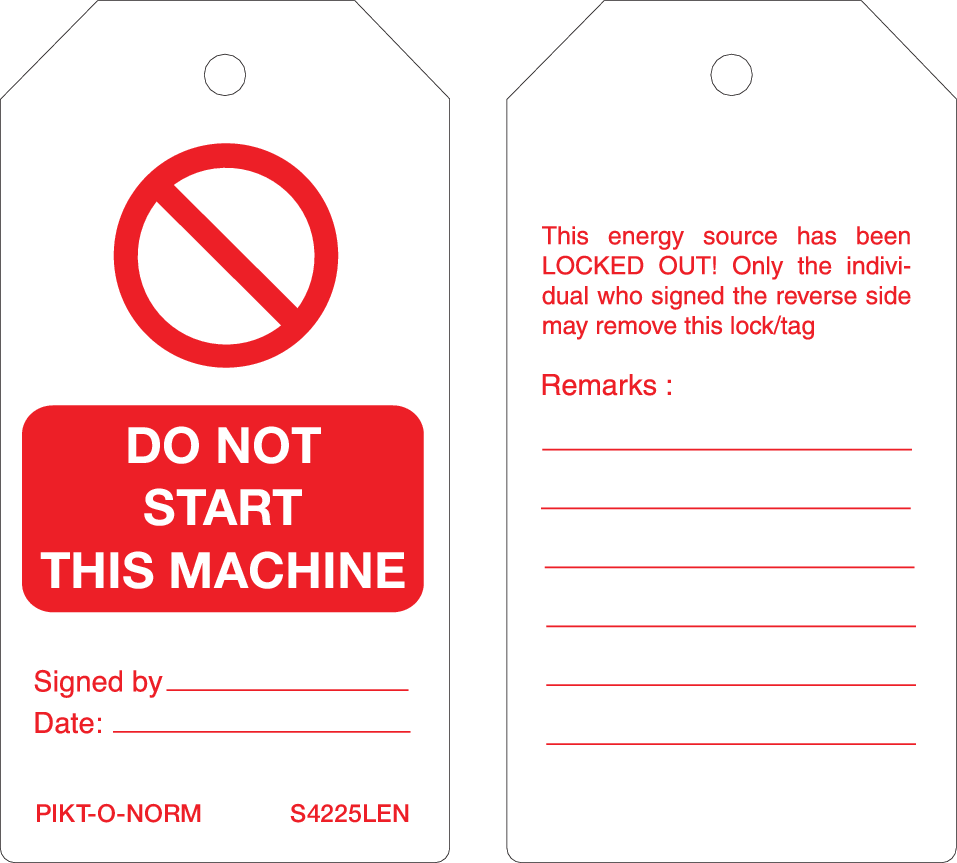 S4225LEN. DO NOT START THIS MACHINE