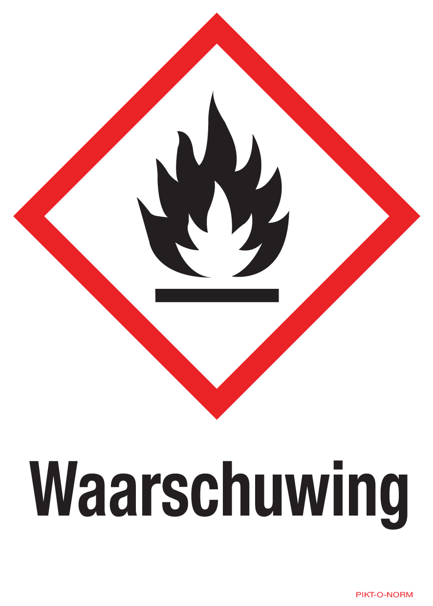 WAARSCHUWING, MATIÈRES INFLAMMABLES