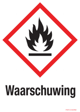 WAARSCHUWING, MATIÈRES INFLAMMABLES