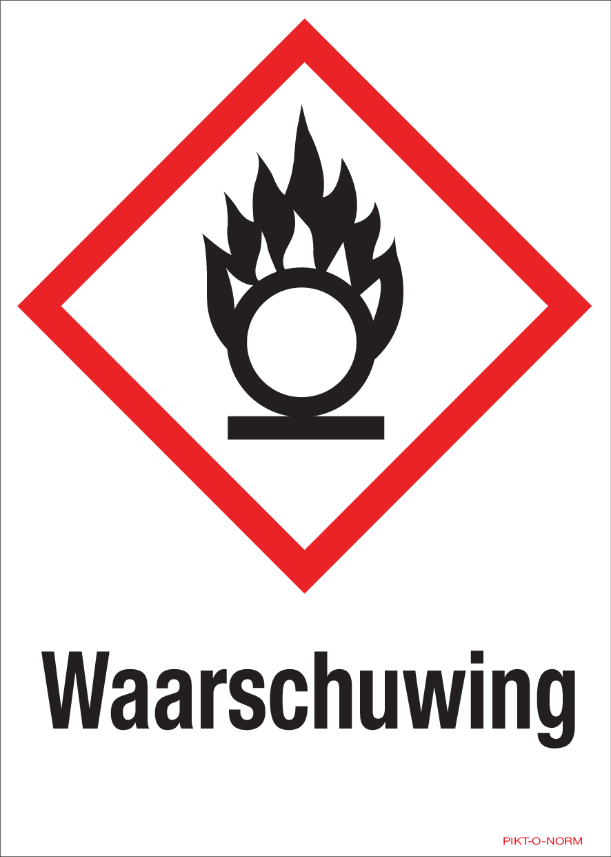 WAARSCHUWING, MATIÈRES COMBURANTES