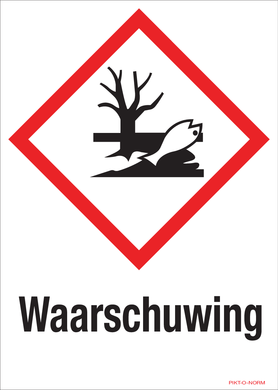 WAARSCHUWING,DANGER POURMILIEU AQUATIQUE