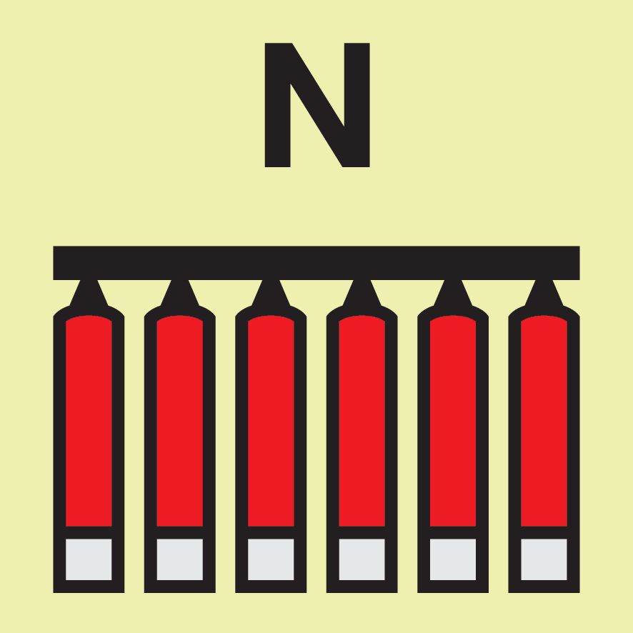 FIXED NITROGEN FIRE EXTINGUISH. BATTERY