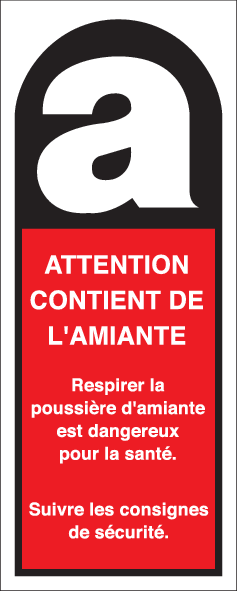 ATTENTION. CONTIENT DE L'AMIANTE