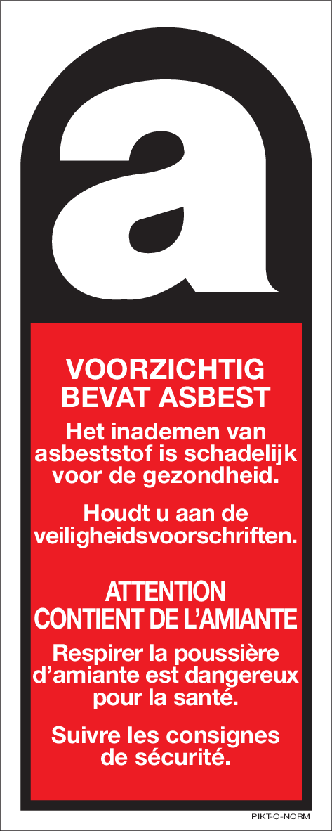 VOORZICHTIG. BEVAT ASBEST, ATTENTION...