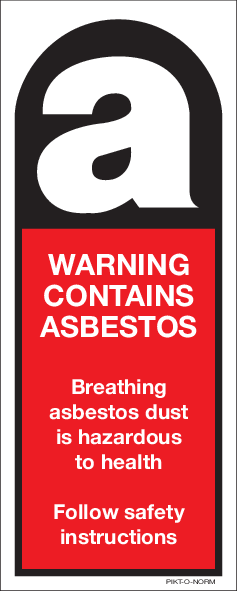 WARNING, CONTAINS ASBESTOS